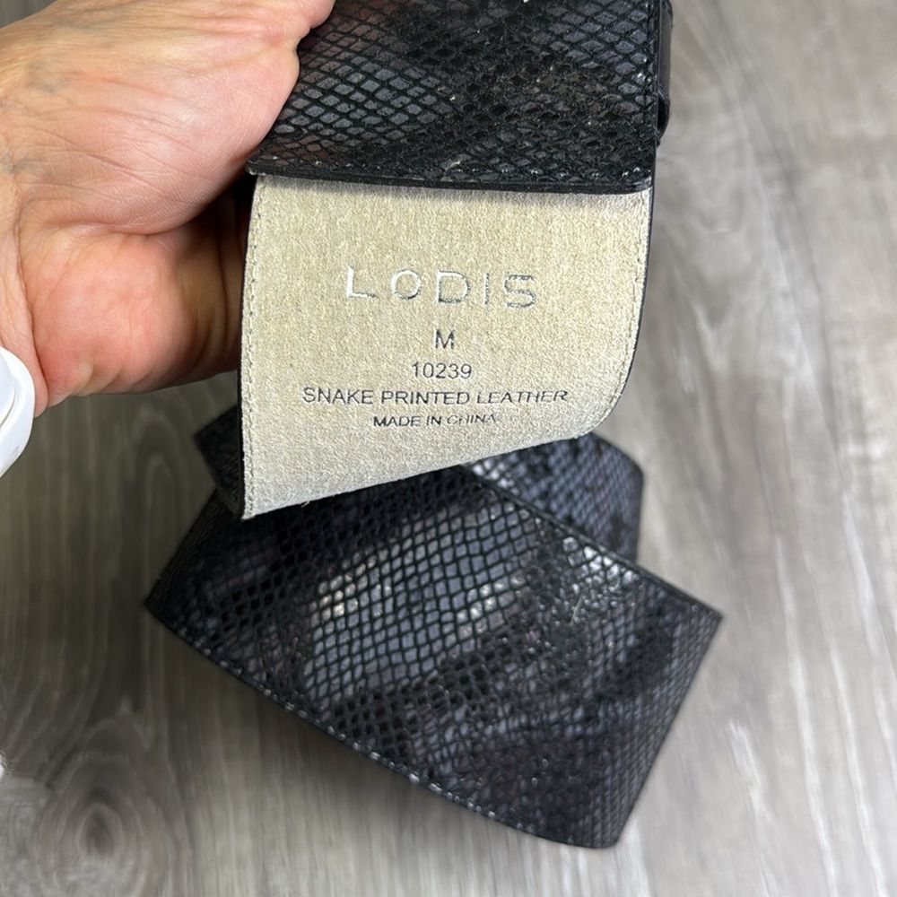 NWT Lodis snake print leather wide fashion belt - Picture 3 of 5